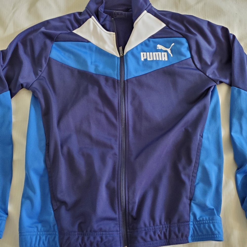 Men's Puma Blue Track Blue Jacket, Size M